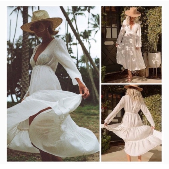 Billabong x Salty Blonde White Maxi Coverup Dress - Picture 2 of 11